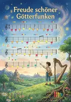 Vorschau - Arbeitsblätter - Freude schöner Götterfunken - Boomwhacker-Noten | farbig - Deckblatt
