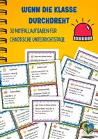Vorschau - Aufgabenkarten - Chaos-Stopp! 30 Taskcards für Klasse 3/4 | Lautstopp, Energie raus, Gehirn-Reset & Gemeinsamkeit - Deckblatt