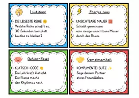 Vorschau - Aufgabenkarten - Chaos-Stopp! 30 Taskcards für Klasse 3/4 | Lautstopp, Energie raus, Gehirn-Reset & Gemeinsamkeit - Seite 3