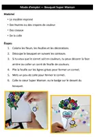 Aperçu - Matériel pour travaux manuels / dessin - Bouquet 3D Super Maman – Fête des Mères - Page 2