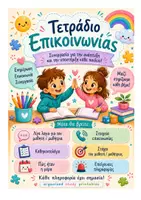 Προεπισκόπηση - Υποστηρικτικό υλικό / Ειδική αγωγή - Τετράδιο Επικοινωνίας για εκπαιδευτικούς ειδικής αγωγής!
σχέδιο για κορίτσια. - Εξώφυλλο