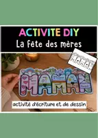Aperçu - Matériel pour travaux manuels / dessin - Fête des mères - activité écriture / artistique - Page de couverture