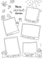 Vorschau - Arbeitsblätter - Meine Herbstferien – Ferienrückblick (Mal- und Schreibanlass ab Klasse 1) - Seite 1