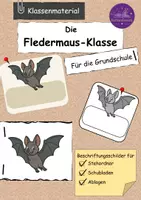 Vorschau - Lehrpläne/Lehrermaterial - Etiketten Stehordner / Stehsammler Fledermausklasse - Deckblatt