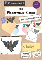 Vorschau - Lehrpläne/Lehrermaterial - Geburtstagskalender Fledermaus Klassentier - Deckblatt