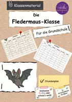 Vorschau - Lehrpläne/Lehrermaterial - Klassentier / Klassenmaskottchen Fledermaus Stundenplan - Deckblatt