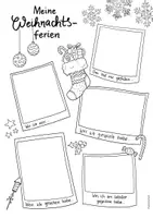 Vorschau - Arbeitsblätter - Meine Weihnachtsferien – Ferienrückblick (Mal- und Schreibanlass ab Klasse 1) - Seite 1