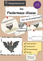Vorschau - Lehrpläne/Lehrermaterial - Klassentier / Klassenmaskottchen Fledermaus Materialpaket Ideen - Deckblatt
