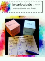 Vorschau - Spiele - Lernspiel: Ionenknobeln - Verhältnisformeln von Salzen (leichtere Version) - Deckblatt