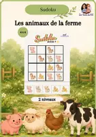 Aperçu - Feuilles d'exercices - Sudoku "Les animaux de la ferme" - Page de couverture