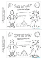 Vorschau - Arbeitsblätter - Mini-Heftchen: Sommer - Vorschule (20 Arbeitsblätter) - Seite 1