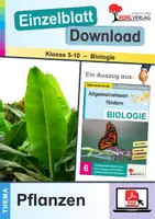 Vorschau - Unterrichtsreihen - Allgemeinwissen fördern BIOLOGIE: Pflanzen | Sekundarstufe Klasse 5-10 | Bäume, Pflanzen, Fotosynthese, Wald | Arbeitsblätter, Kopiervorlagen, Freiarbeit mit Lösungen - Deckblatt