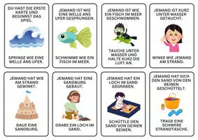 Vorschau - Spiele - Lesekette Sommer / Bewegungsspiel für Klasse 2 & 3 - Seite 1