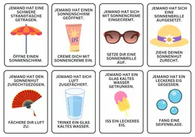 Vorschau - Spiele - Lesekette Sommer / Bewegungsspiel für Klasse 2 & 3 - Seite 2