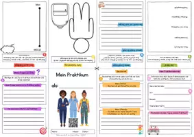 Vorschau - Mal- und Bastelvorlagen - Faltbuch zum Thema Praktikum in Klasse 7 bis 9: WBS - Deckblatt