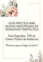Vista previa - Hojas de trabajo - GUÍA PRÁCTICA PARA NUEVAS MAESTROSAS DE PEDAGOGÍA TERAPÉUTICA - Portada