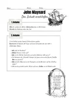 Vorschau - Arbeitsblätter - John Maynard - Den Inhalt erschließen (Mit Lösungen) - Seite 1