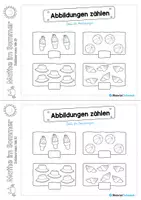 Vorschau - Arbeitsblätter - Mini-Heft: Mathe im Sommer - Zahlenraum bis 10 (21 Arbeitsblätter) - Seite 3