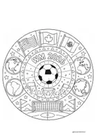 Vorschau - Mal- und Bastelvorlagen - Fußball WM Mandalas - Seite 1