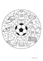 Vorschau - Mal- und Bastelvorlagen - Fußball WM Mandalas - Seite 3