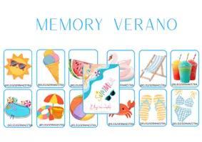 Vista previa - Juegos / Gamificación - MEMORY VERANO @ELEGISERMAESTRA - Portada