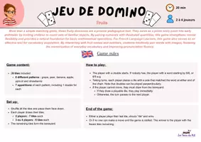 Aperçu - Jeux - Pack 2 ressources : dominos fruits et agrumes - Page 3