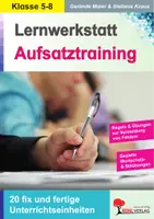 Vorschau - Arbeitsblätter - Lernwerkstatt Aufsatztraining | Deutsch Sekundarstufe I Klasse 5-8 Lösungen | Erzählung, Bericht, Beschreibung, Satzanfänge, Stilübungen, kreatives Schreiben | Arbeitsblätter, Kopiervorlagen mit Lösungen - Deckblatt