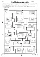 Vorschau - Arbeitsblätter - Arbeitsblatt "Rhythmus-Labyrinth" - Musik Jg.3-6 - Seite 2