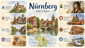 Vorschau - Arbeitsblätter - Arbeitsblätter zum Thema "Nürnberg" (Lückentext, Hörverstehen) + Lösung & MP3 + Infografik - Seite 3