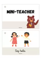 Vorschau - Bildkarten - 5 minute mini teacher Fächer/ Karten Set - Seite 1