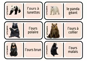 Aperçu - Jeux - domino - les animaux sauvages - Page 1