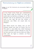 Vorschau - Arbeitsblätter - Nominalisierung Adjektive - Groß- und Kleinschreibung - Klasse 5-7 - Regelkarte + Arbeitsblätter - Seite 3