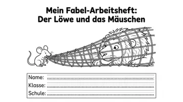 Vorschau - Arbeitsblätter - Fabel-Arbeitsheft Der Löwe und die Maus - Seite 1