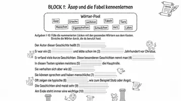 Vorschau - Arbeitsblätter - Fabel-Arbeitsheft Der Löwe und die Maus - Seite 2