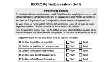 Vorschau - Arbeitsblätter - Fabel-Arbeitsheft Der Löwe und die Maus - Seite 3