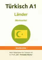 Vorschau - Merkblätter - Türkisch A1 – Länder: kostenlose Lernhilfe - Deckblatt