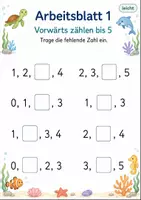 Vorschau - Arbeitsblätter - Zählen, Rechenpäckchen und Kopfrechnen Klasse 1 | Materialpaket | 20 PDFs mit 140 Arbeitsblättern - Seite 2