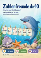 Vorschau - Arbeitsblätter - Zahlenfreunde der 10 | Mathematik Klasse 1 | 7 Arbeitsblätter als PDF - Deckblatt