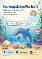 Vorschau - Arbeitsblätter - Rechenpäckchen Plus bis 10 | Mathematik Klasse 1 | 7 Arbeitsblätter als PDF - Deckblatt