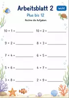 Vorschau - Arbeitsblätter - Rechenpäckchen Plus bis 20 | Mathematik Klasse 1 | 7 Arbeitsblätter als PDF - Seite 2