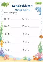 Vorschau - Arbeitsblätter - Rechenpäckchen Minus bis 20 | Mathematik Klasse 1 | 7 Arbeitsblätter als PDF - Seite 1