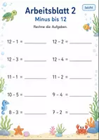 Vorschau - Arbeitsblätter - Rechenpäckchen Minus bis 20 | Mathematik Klasse 1 | 7 Arbeitsblätter als PDF - Seite 2