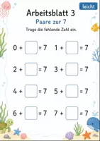 Vorschau - Arbeitsblätter - Zahlenpaare bis 10 | Mathematik Klasse 1 | 7 Arbeitsblätter als PDF - Seite 3