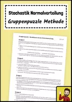 Vorschau - Stundenentwürfe - Gruppenpuzzle: Modellieren mit der Normalverteilung - Deckblatt