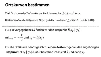 Vorschau - Arbeitsblätter - Ortskurven von Funktionsscharen bestimmen - Seite 1