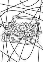 Vorschau - Mal- und Bastelvorlagen - Blumen – Mosaik Malvorlagen Blumenvasen - Seite 3