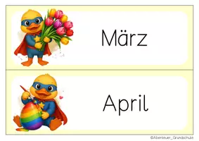 Vorschau - Anderer Materialtyp - Entenklasse Tafelkalender Klassentier Ente Superhelden - Seite 3
