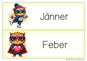 Vorschau - Anderer Materialtyp - Eulenklasse Tafelkalender Klassentier Eule Superhelden - Seite 2