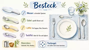 Vorschau - Arbeitsblätter - Arbeitsblatt zum Thema "Besteck" + Onlineübung & MP3 + Infografik - Seite 2