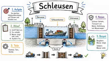 Vorschau - Arbeitsblätter - Arbeitsblätter "Schleuse" + Lösung & MP3 + Mindmap + Infografik - Seite 1